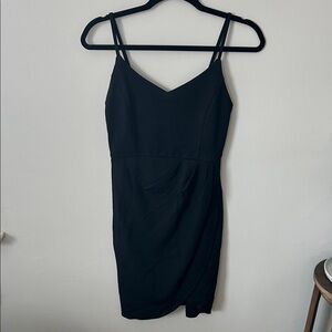 Chic Black Spaghetti Strap Mini Dress